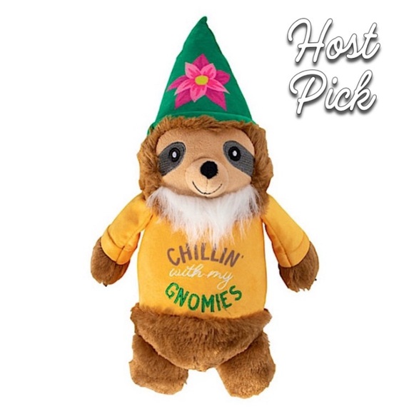 Fringe Studio Other - NWT FRINGE STUDIO DOG PLUSH STUFFED SLOTH GNOME CRINKLE SQUEEK *FUNNY PUPPY TOY